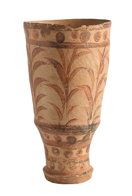Πήλινο ρυτό με διακόσμηση καλαμοειδών, Ζώμινθος, περ. 1700-1450 π.Χ.